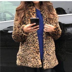 Faux fur coat